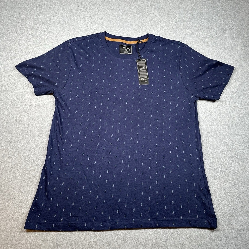 MBX Premium Goods XKS142C82 Moody Blue‎ Print T Shirt Mens M NWT Cotton